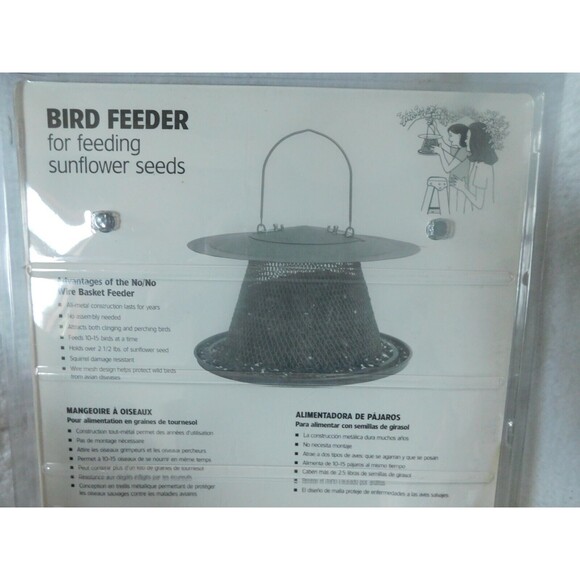Red Cardinal Hanging Bird Feeder - 2.5 Lb. Capacity | NO/NO Wire Basket 12''Dia. - Picture 8 of 11